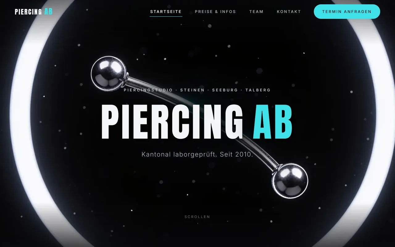 Konzeptstudie für ein Piercing-Studio